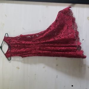 Burgundy Lace Dress